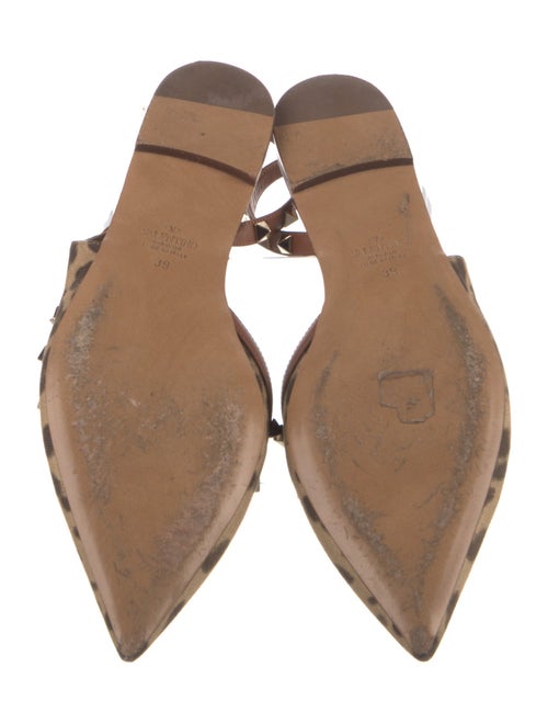 Valentino Rockstud Accents Canvas Slingback Flats