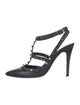 Valentino Rockstud Accents Leather T-Strap Pumps