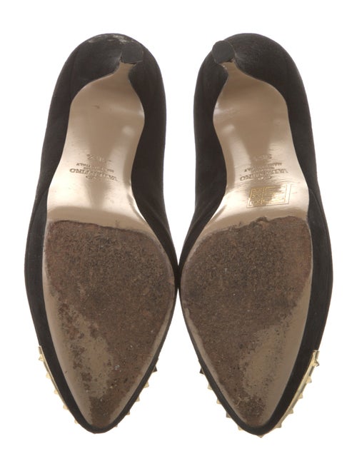 Valentino Rockstud Accents Suede Pumps