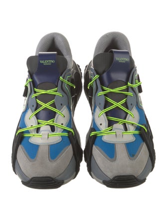 Valentino Suede Printed Sneakers