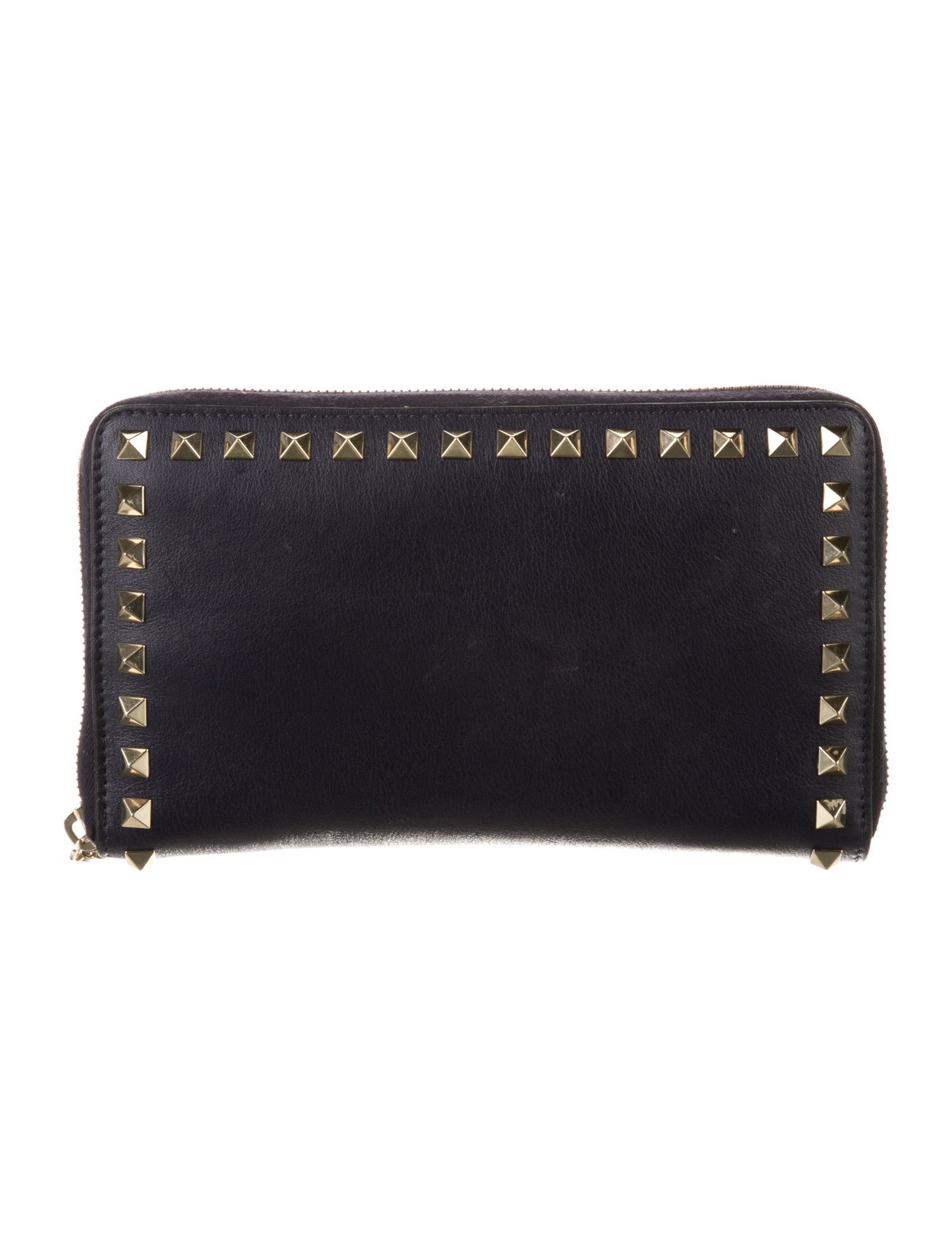 Valentino Rockstud Accents Leather Wristlet