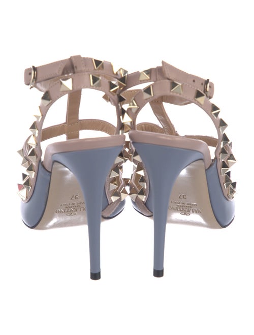 Valentino Rockstud Accents Leather T-Strap Pumps