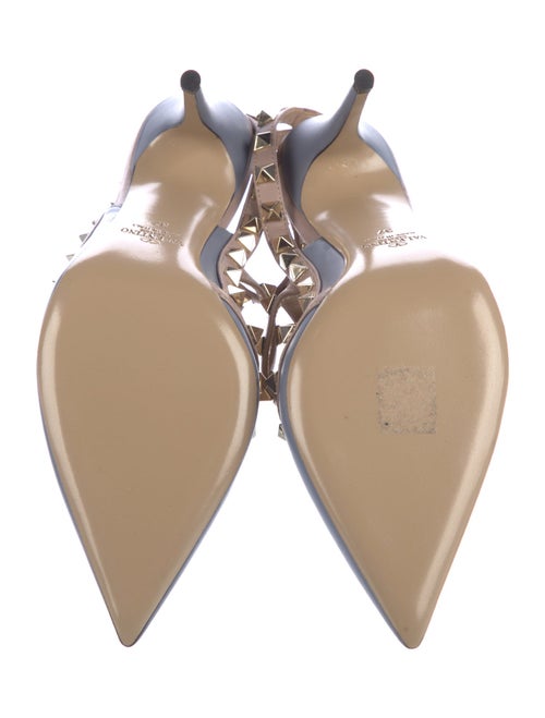 Valentino Rockstud Accents Leather T-Strap Pumps