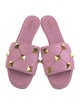 Valentino Rockstud Accents Leather Slides