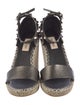 Valentino Rockstud Accents Leather Espadrilles