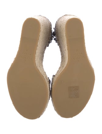 Valentino Rockstud Accents Leather Espadrilles