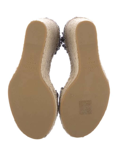 Valentino Rockstud Accents Leather Espadrilles