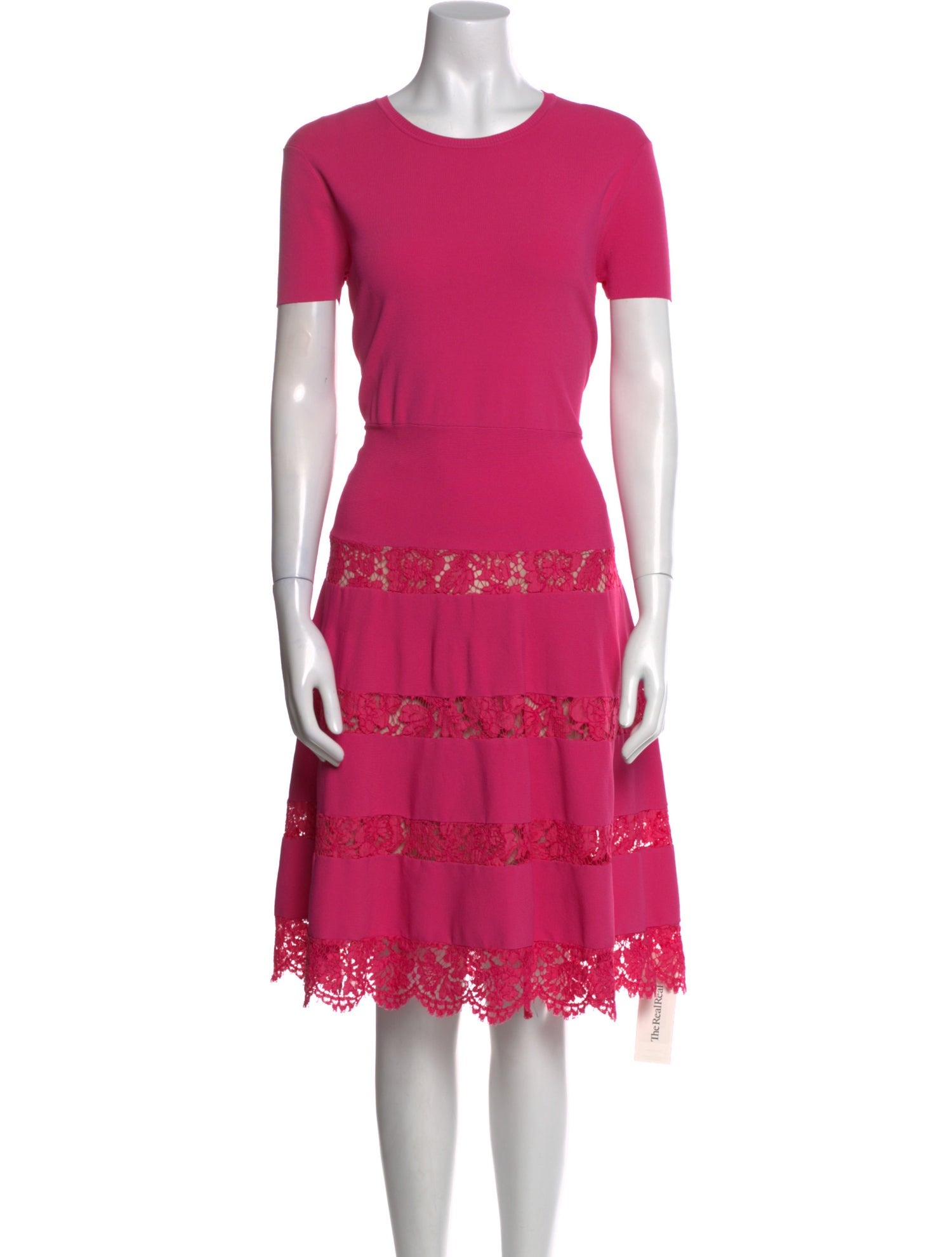 Valentino Crew Neck Knee-Length Dress