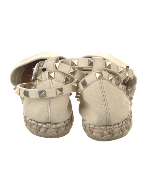 Valentino Rockstud Accents Leather Espadrilles