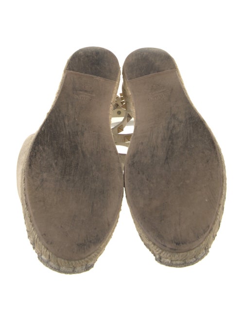 Valentino Rockstud Accents Leather Espadrilles