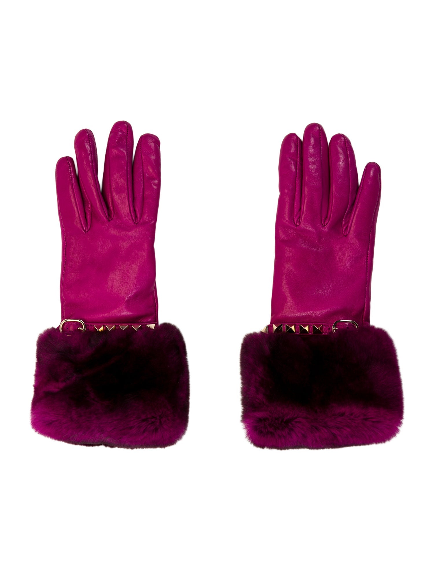 Valentino Lambskin Rockstuds Gloves