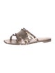Valentino Rockstud Accents Leather Slides