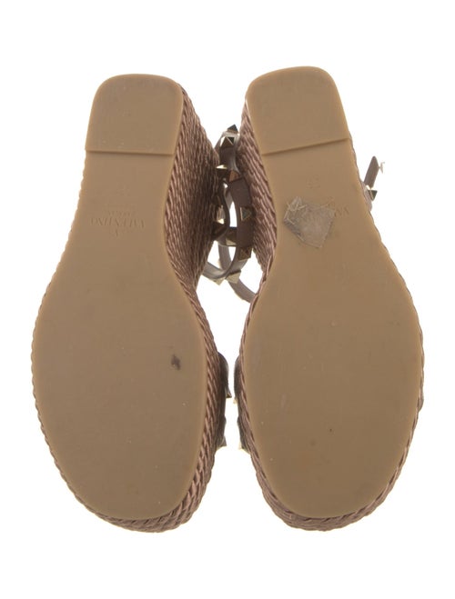 Valentino Rockstud Accents Leather Espadrilles