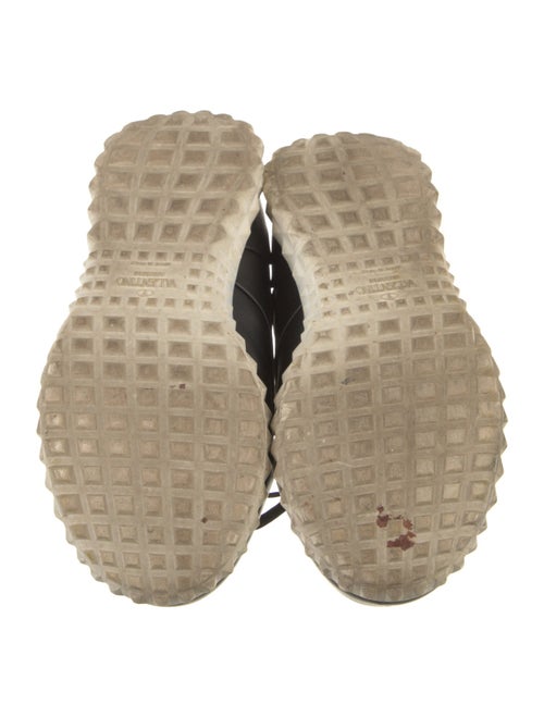 Valentino Rockstud Accents Leather Sneakers