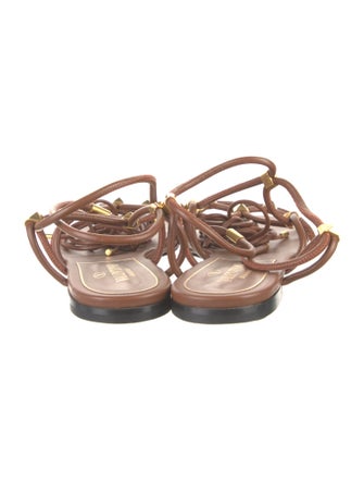 Valentino Rockstud Accents Leather Gladiator Sandals