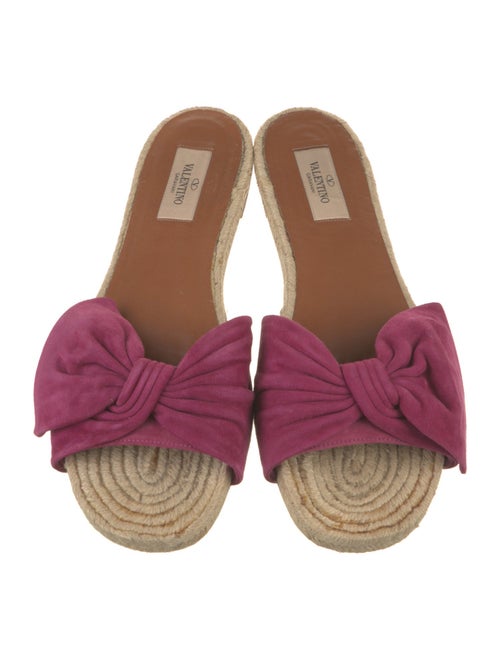 Valentino Suede Bow Accents Espadrilles