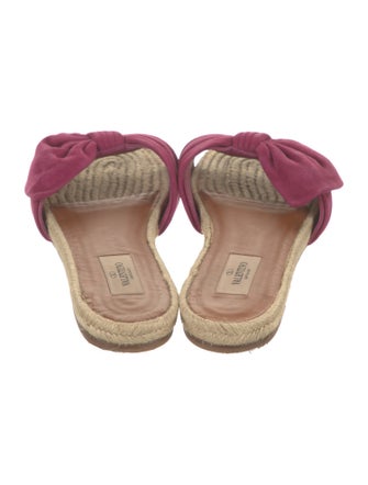 Valentino Suede Bow Accents Espadrilles
