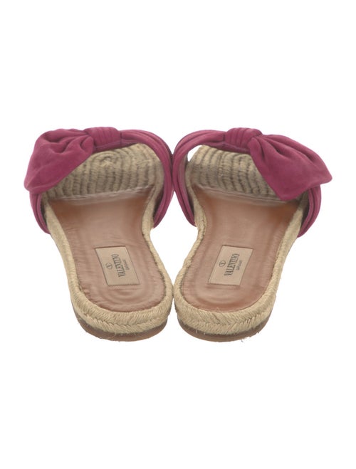 Valentino Suede Bow Accents Espadrilles