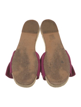 Valentino Suede Bow Accents Espadrilles