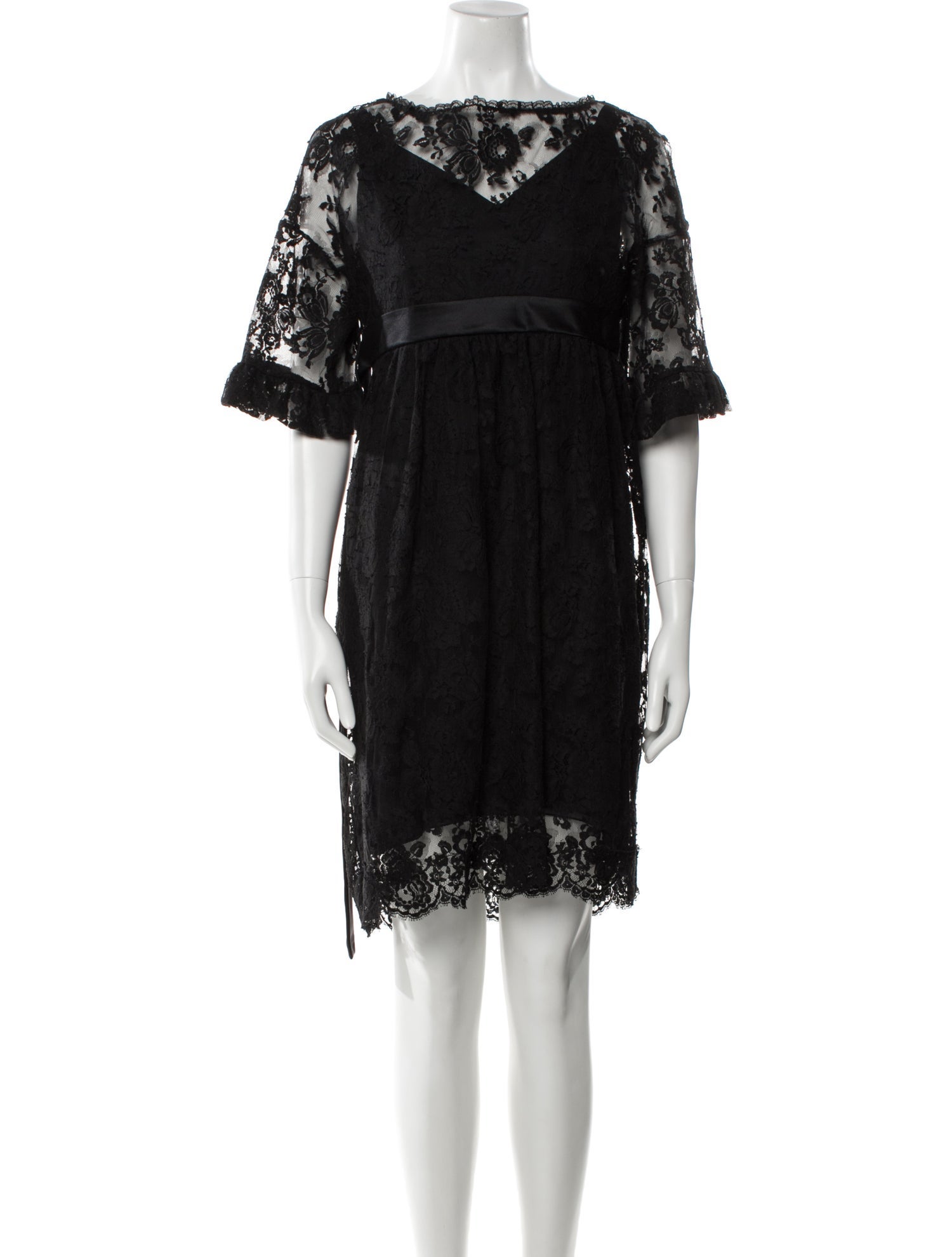 Valentino Bateau Neckline Knee-Length Dress