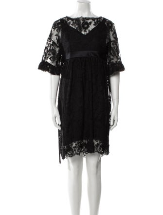 Valentino Bateau Neckline Knee-Length Dress