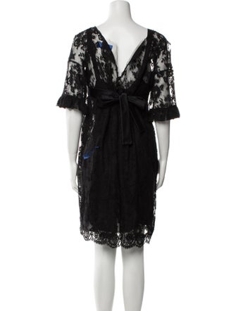 Valentino Bateau Neckline Knee-Length Dress