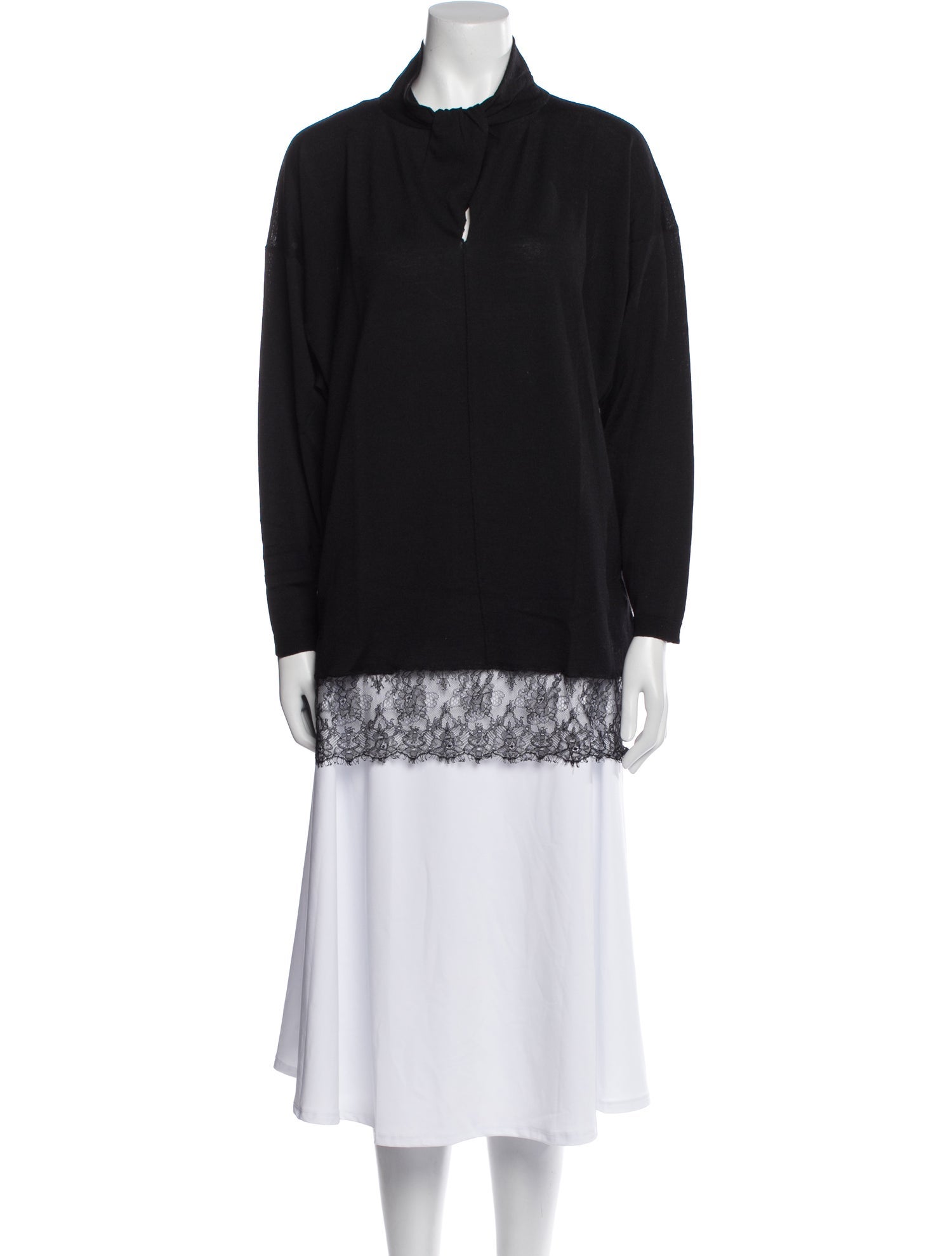 Valentino Silk Mock Neck Sweatshirt