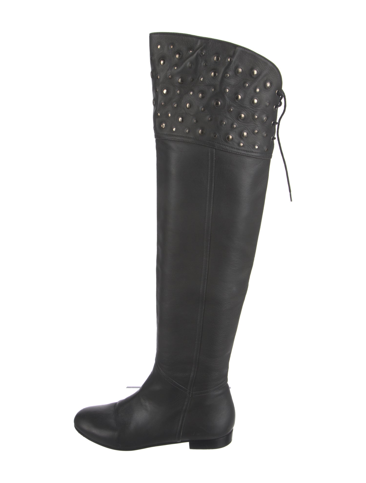 Valentino Leather Studded Accents Boots
