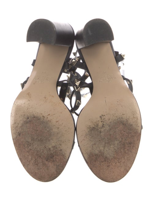 Valentino Rockstud Accents Leather Gladiator Sandals