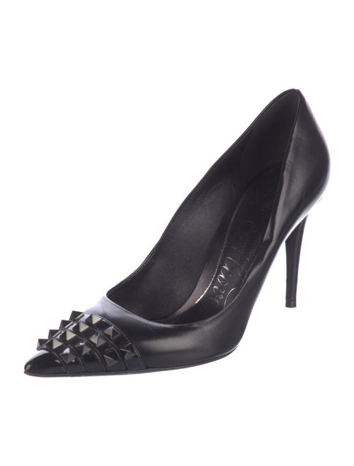 Valentino Rockstud Accents Leather Pumps