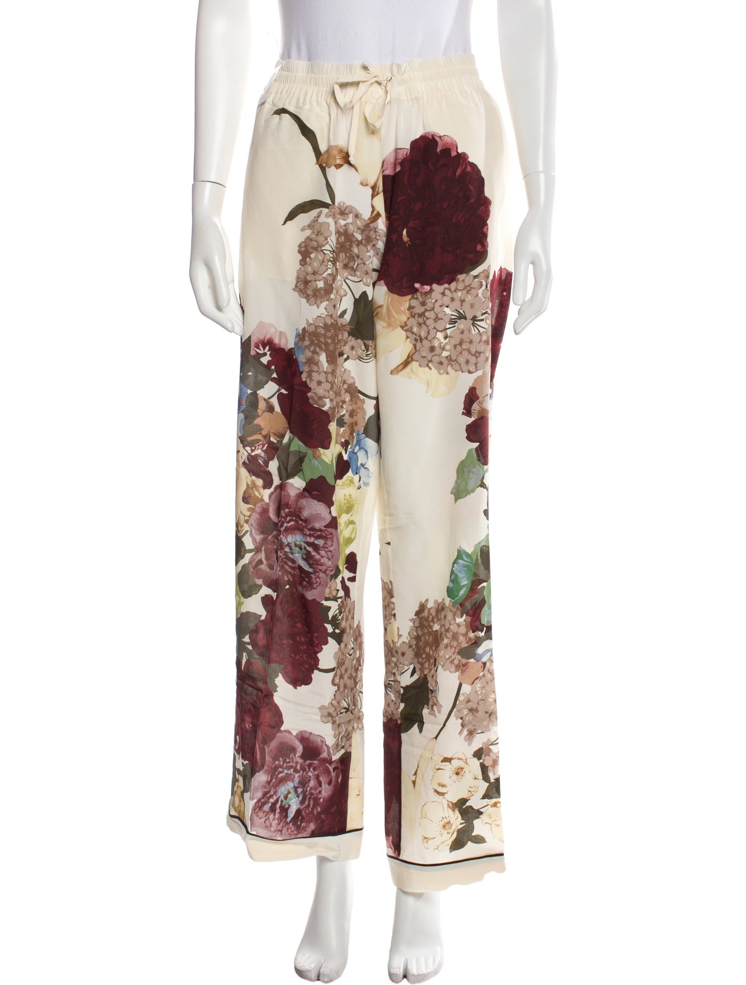 Valentino Silk Wide Leg Pants w/ Tags