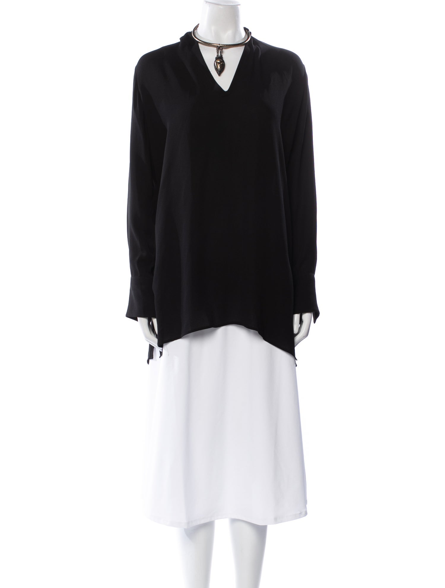 Valentino Silk Mock Neck Tunic