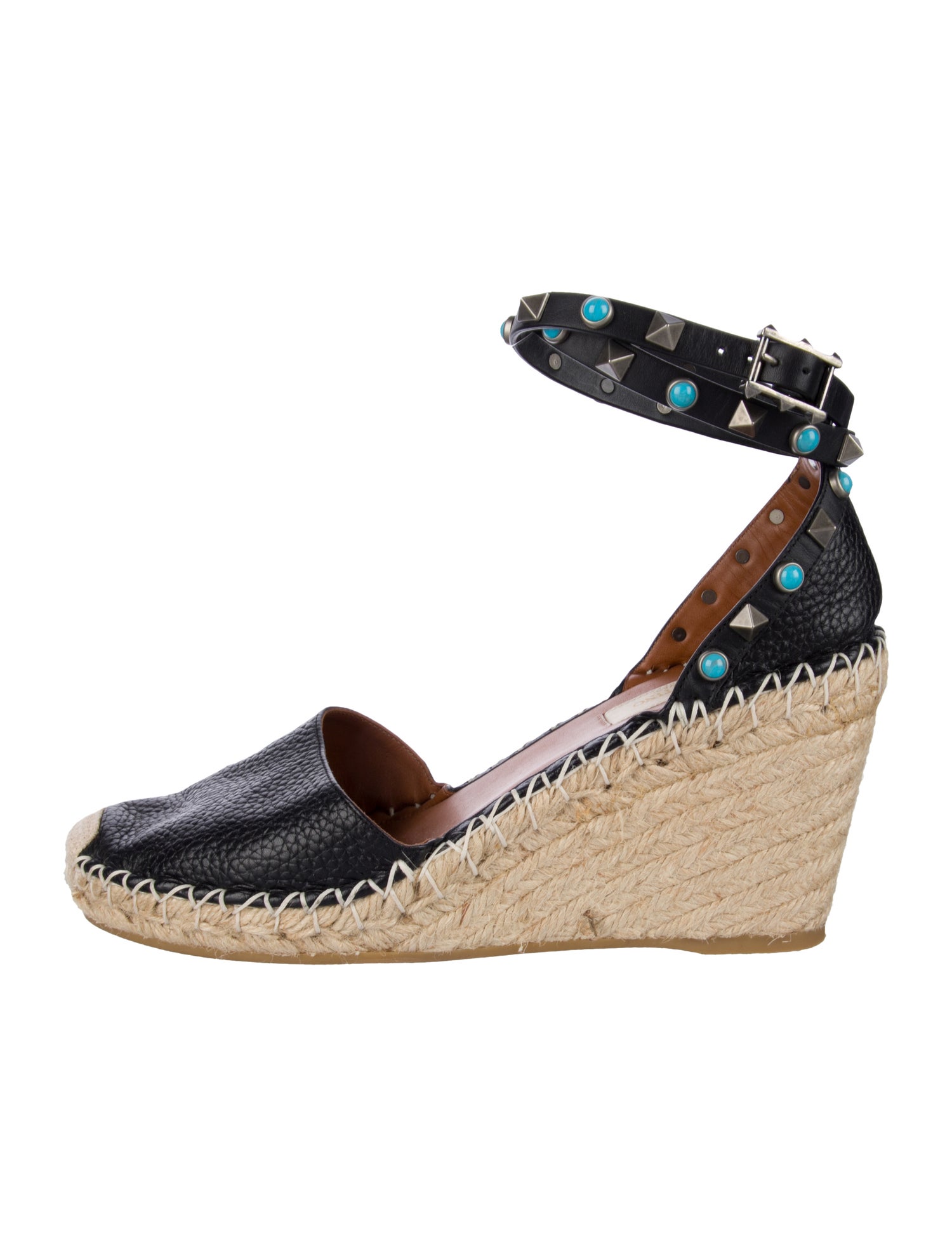 Valentino Rockstud Accents Leather D'Orsay Pumps