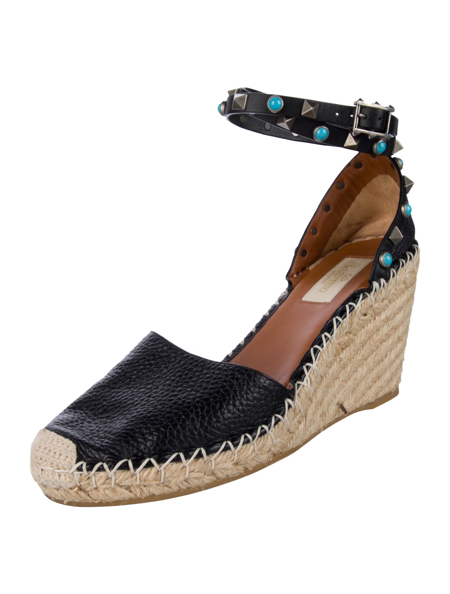 Valentino Rockstud Accents Leather D'Orsay Pumps