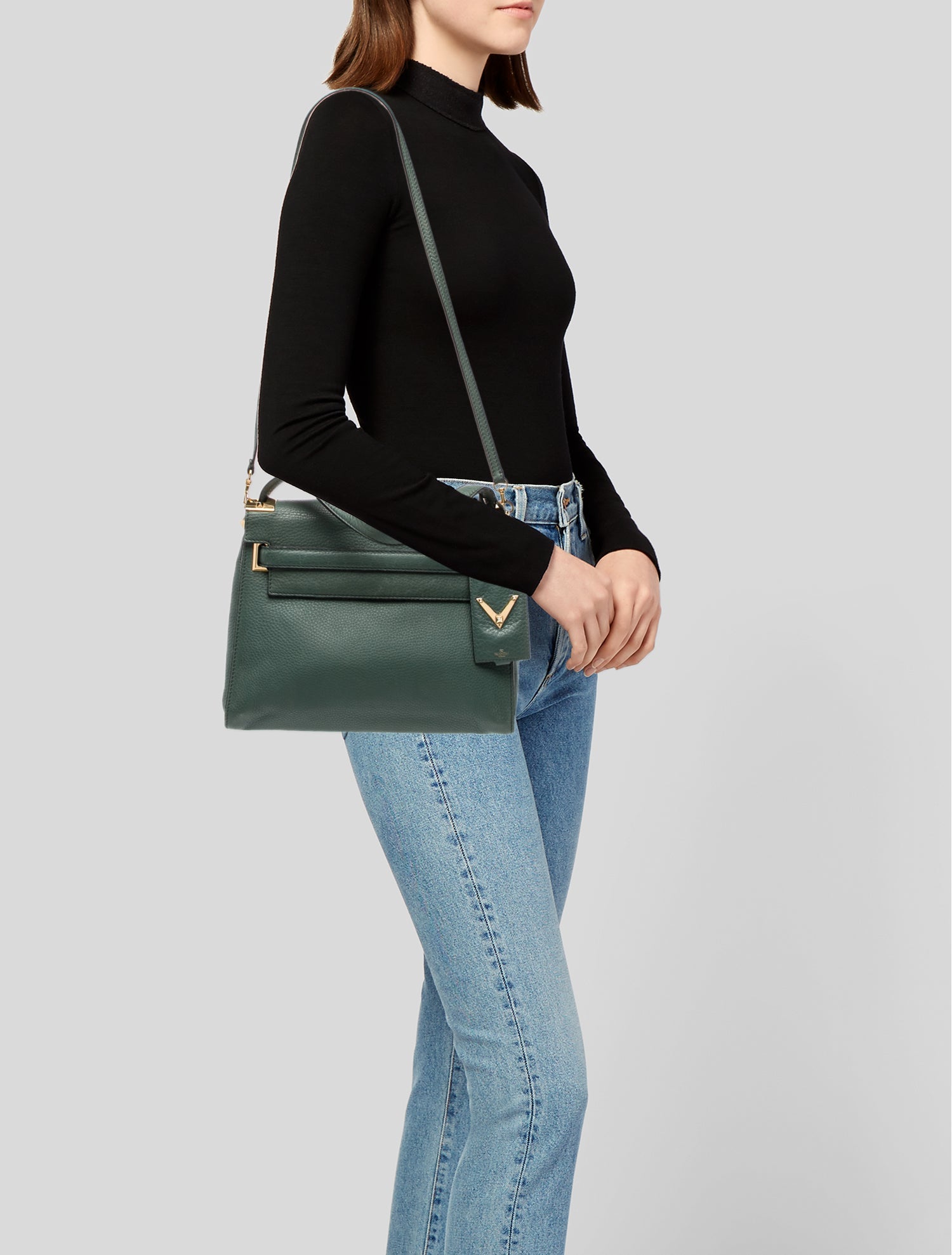 Valentino Rockstud Top Handle Bag