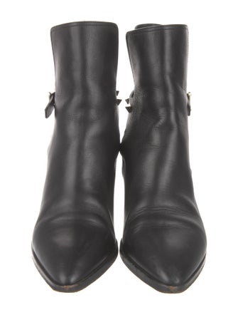 Valentino Rockstud Accents Leather Moto Boots