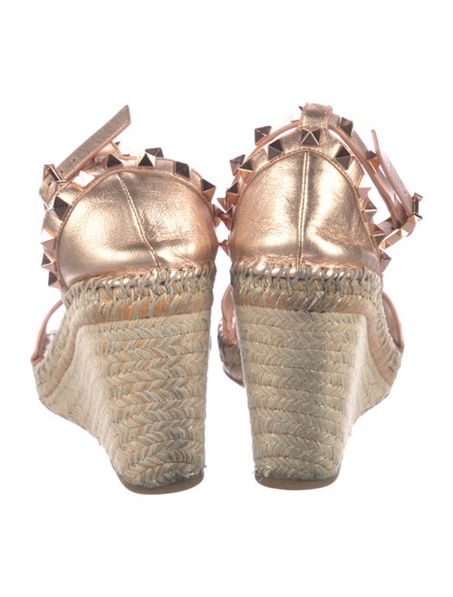 Valentino Rockstud Accents Leather Espadrilles