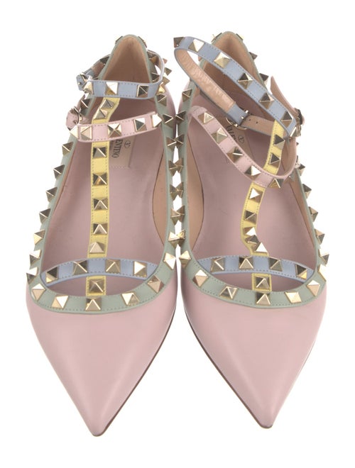 Valentino Rockstud Accents Leather Flats