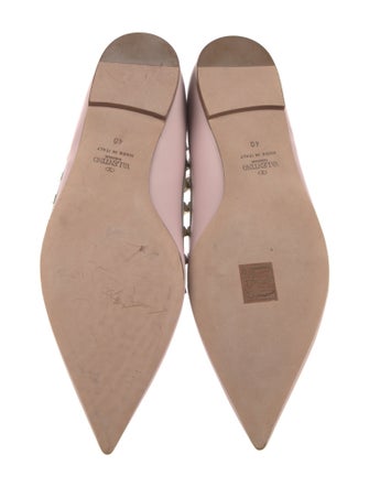 Valentino Rockstud Accents Leather Flats