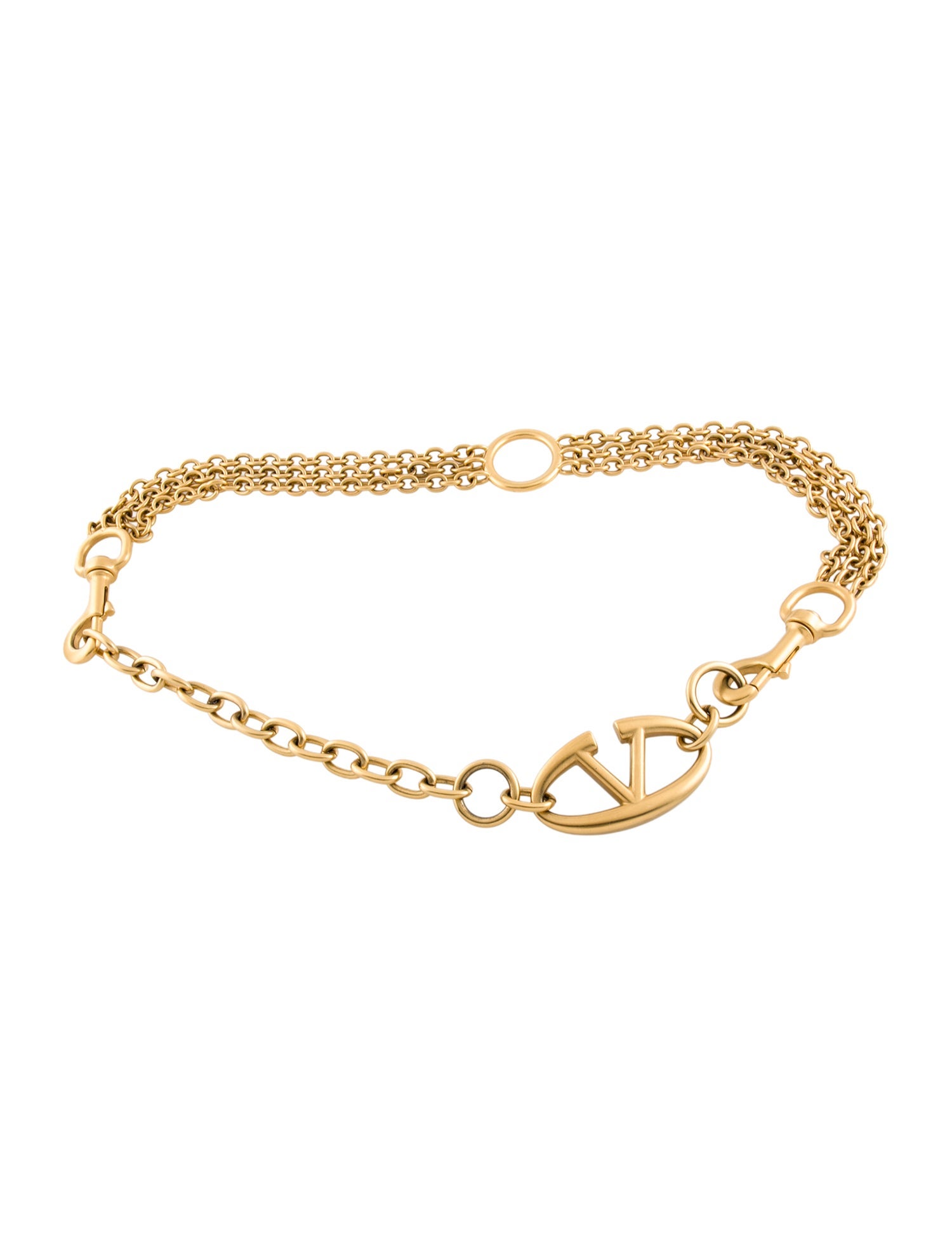 Valentino Metal Chain-Link Accents Waist Belt