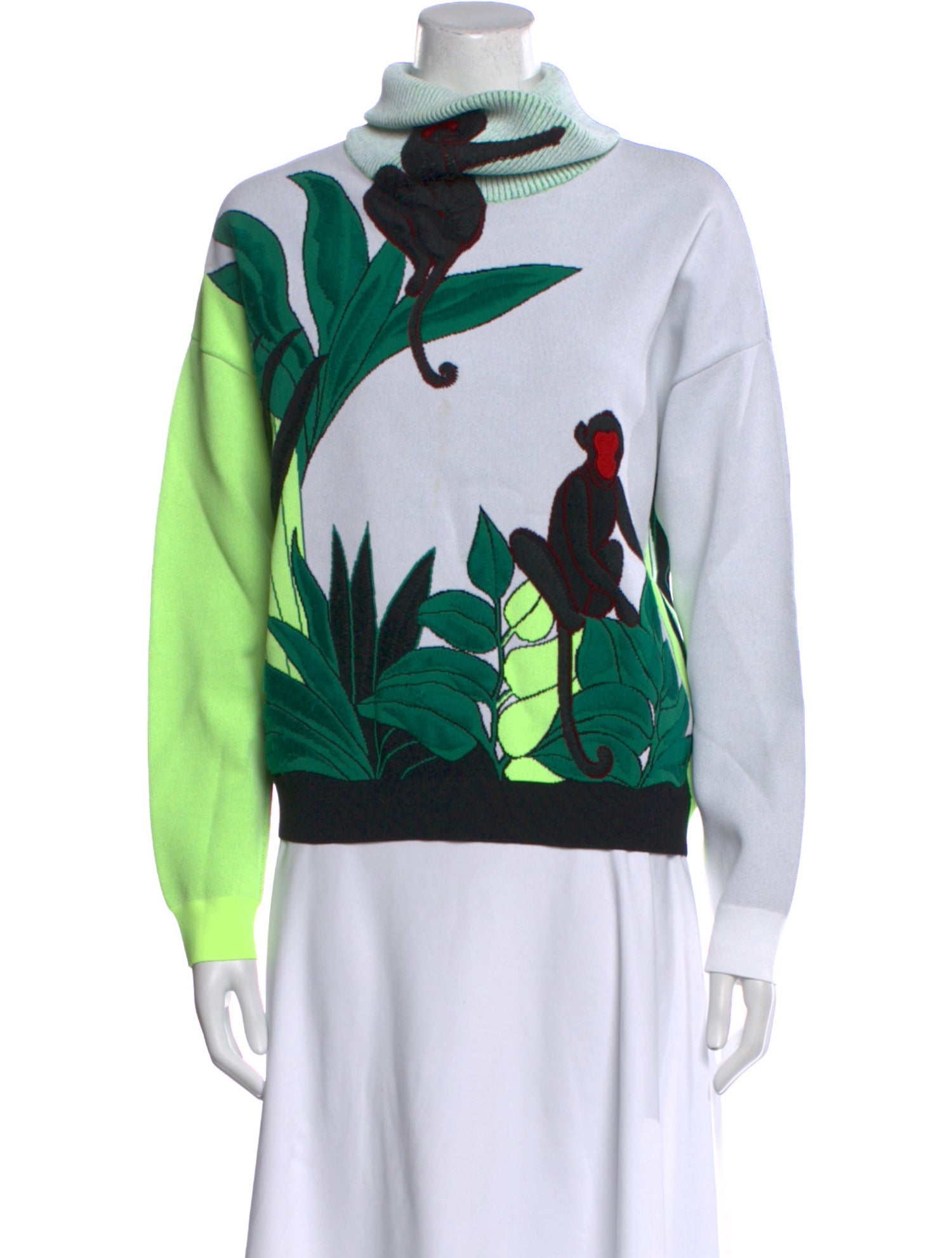 Valentino Floral Print Turtleneck Sweatshirt