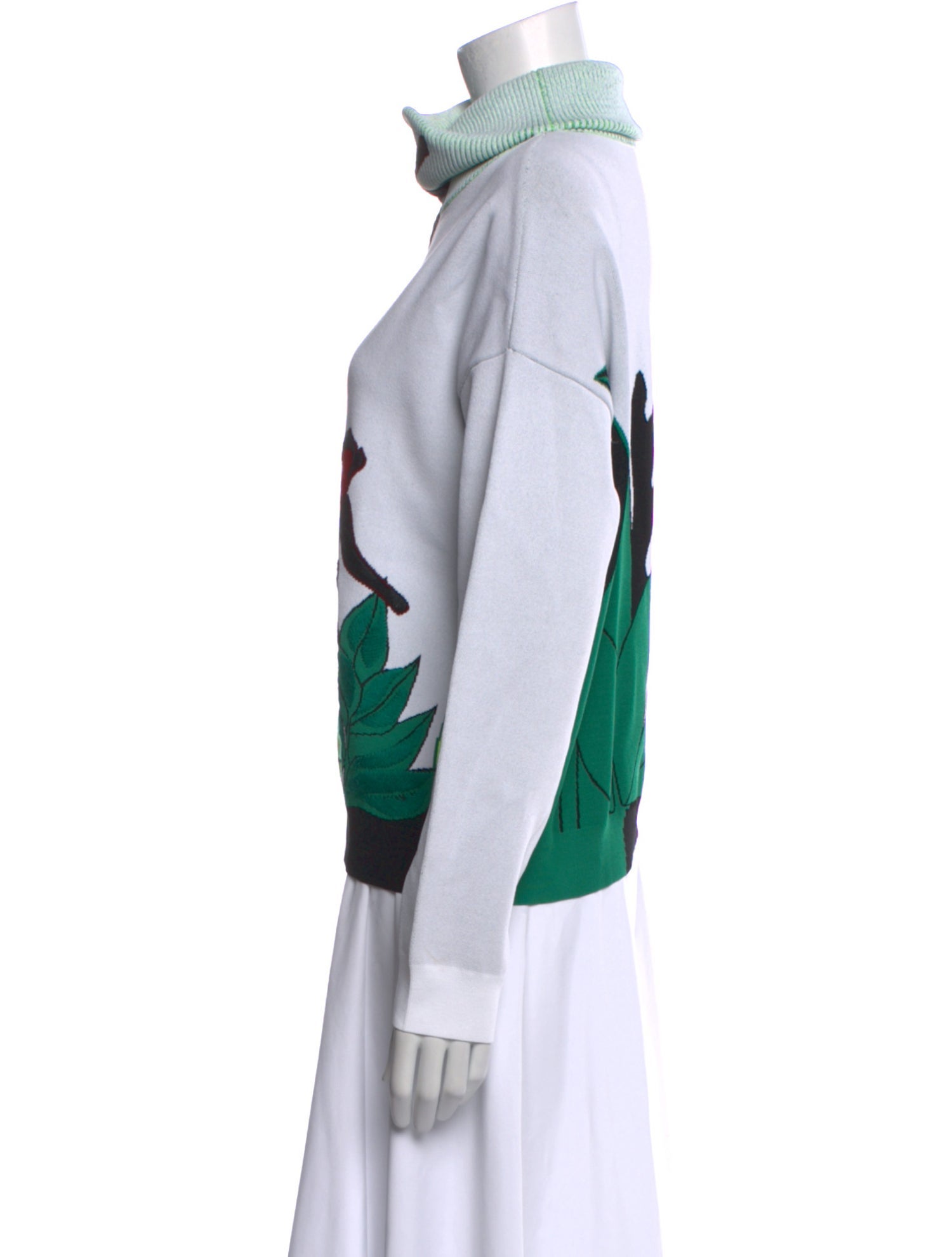 Valentino Floral Print Turtleneck Sweatshirt