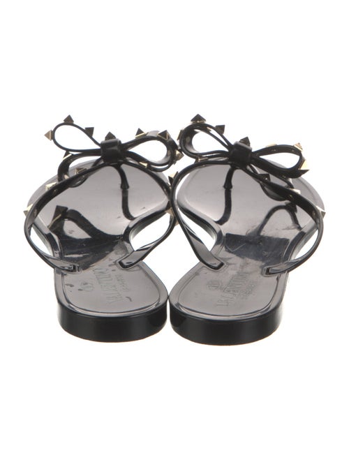 Valentino Rockstud Accents Rubber Flip Flops