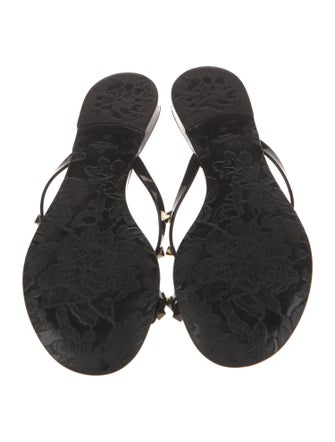 Valentino Rockstud Accents Rubber Flip Flops