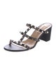 Valentino Rockstud Accents Leather T-Strap Sandals