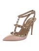 Valentino Rockstud Accents Patent Leather T-Strap Pumps