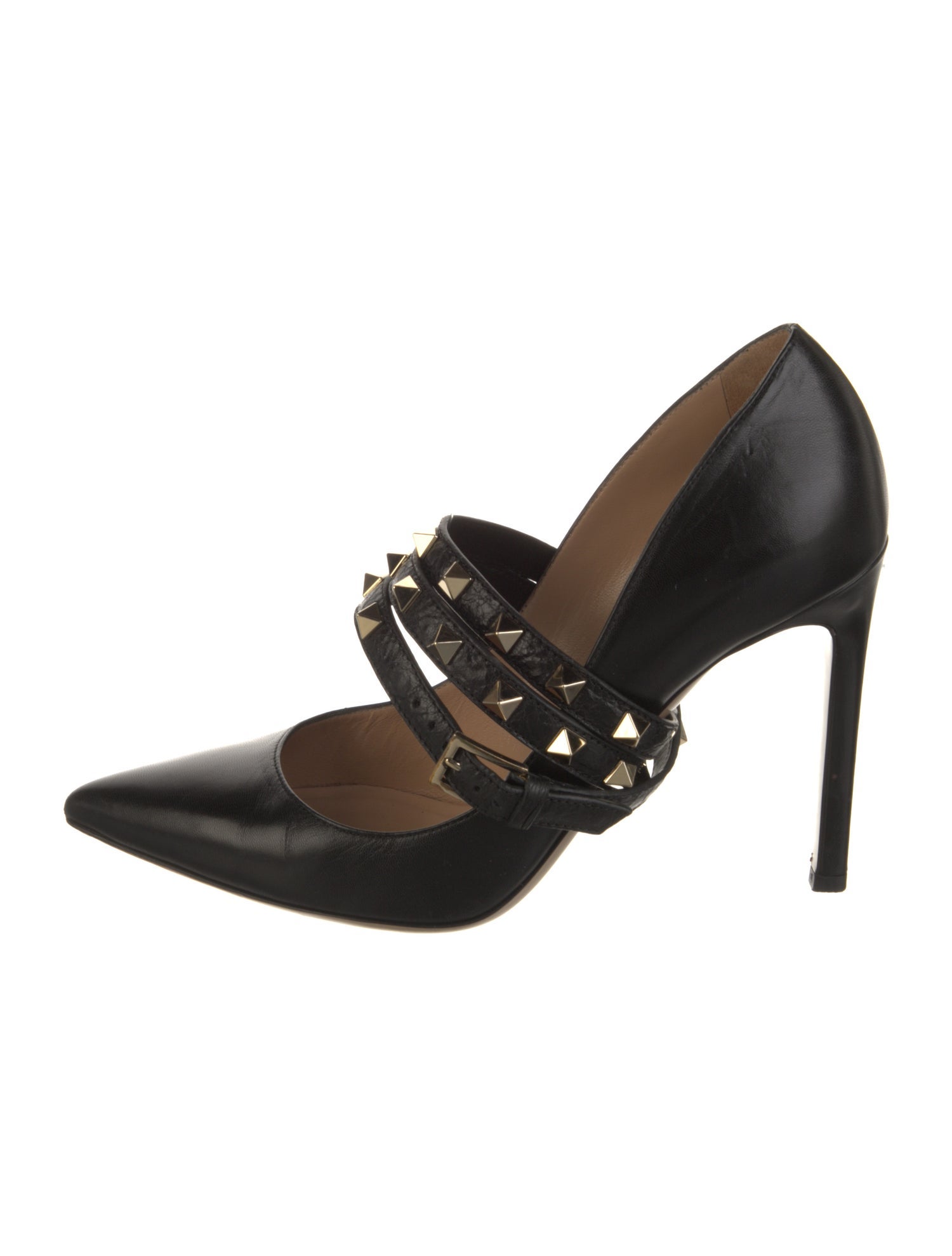 Valentino Rockstud Accents Leather Pumps