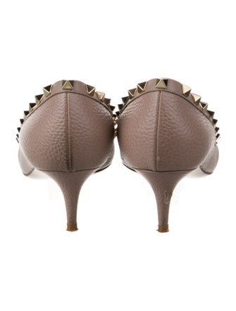 Valentino Rockstud Accents Leather Pumps