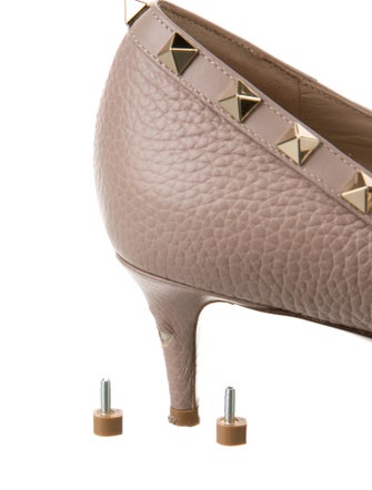 Valentino Rockstud Accents Leather Pumps