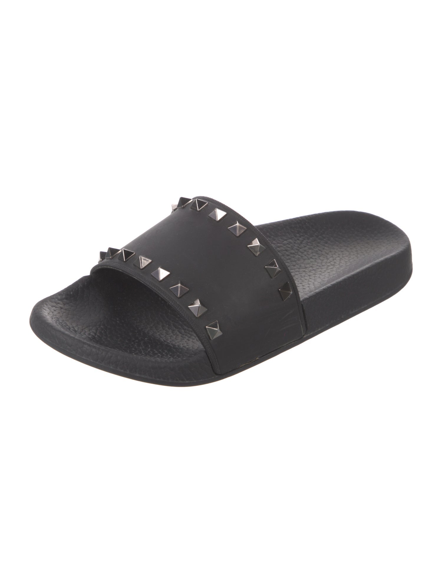 Valentino Rockstud Accents Rubber Slides
